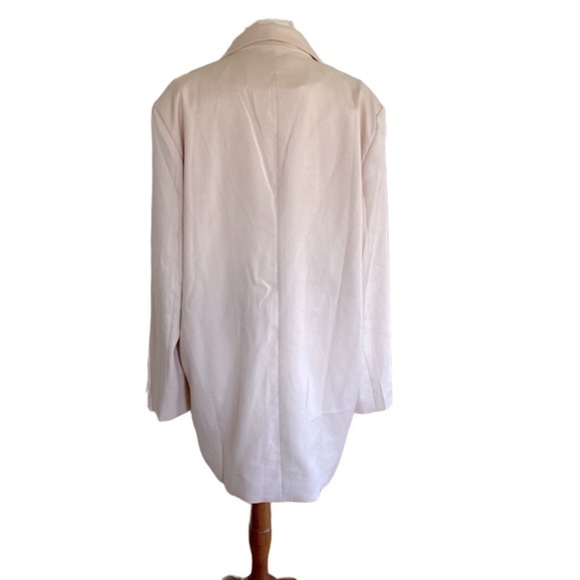 NWT Boohoo Tassel Fringe Crepe Blazer Mini Dress Sand Bohemian Sexy Size 10 - Picture 8 of 14